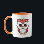 Beautiful Kawaii Style Owl Cartoon-77038 Two-Tone Mug<br><div class="desc">Beautiful Kawaii Style Owl Cartoon-77038</div>