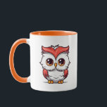 Beautiful Kawaii Style Owl Cartoon-77038 Two-Tone Mug<br><div class="desc">Beautiful Kawaii Style Owl Cartoon-77038</div>