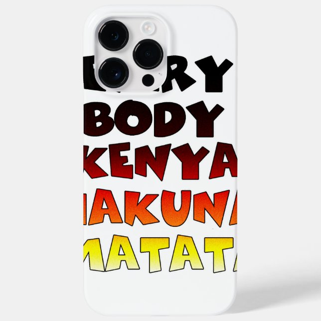 Beautiful Kenya Colourful Amazing Text Quote Desig Case-Mate iPhone Case (Back)