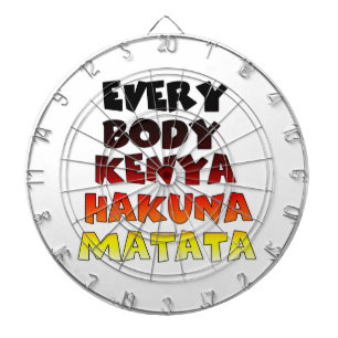 Beautiful Kenya Colourful Amazing Text Quote Desig Dartboard