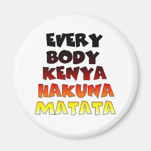 Beautiful Kenya Colourful Amazing Text Quote Desig Magnet