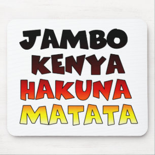 Beautiful Kenya Colourful Amazing Text Quote Desig Mouse Pad