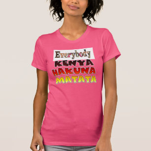Beautiful Kenya Colourful Amazing Text Quote Desig T-Shirt