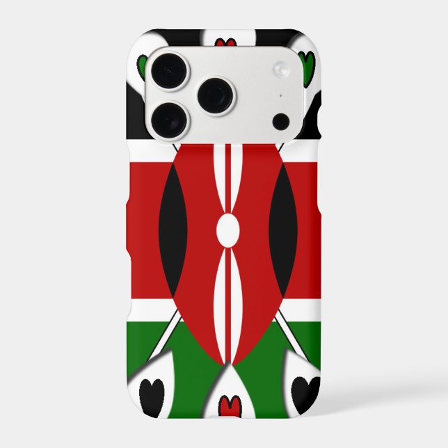Beautiful Kenya  Lovely Hearts Amazing Pattern Art (Back)