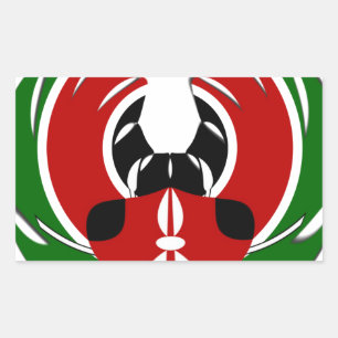 Beautiful Kenya Tapestry: Kenyan Flag Butterfly Mo Sticker