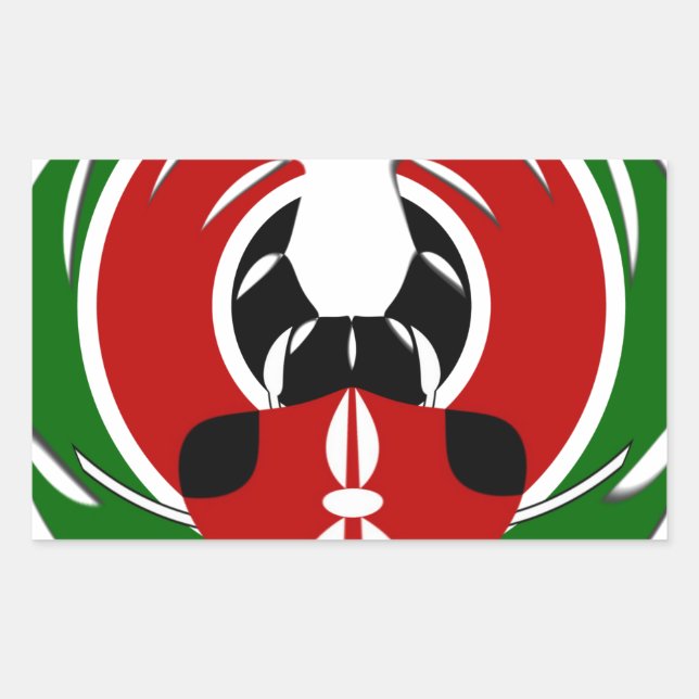 Beautiful Kenya Tapestry: Kenyan Flag Butterfly Mo Sticker (Front)