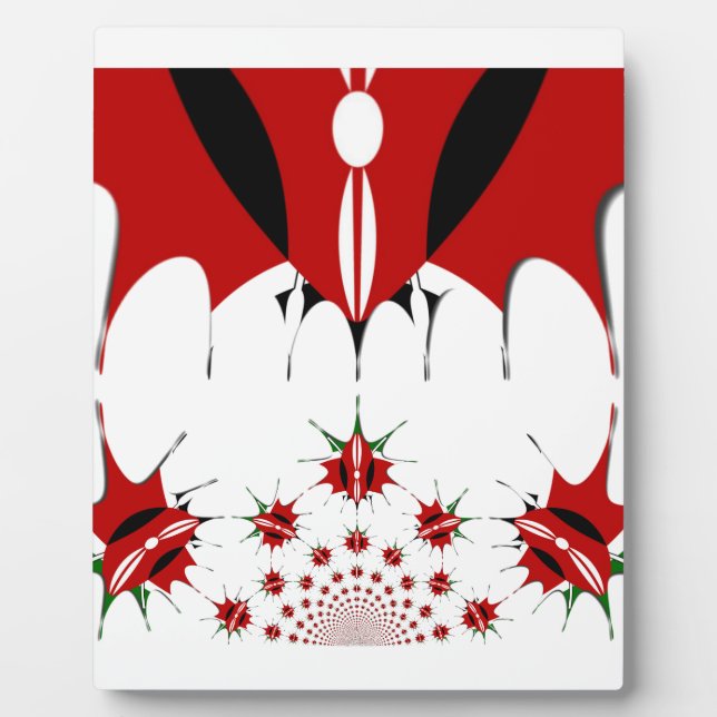 Beautiful Kenya Tapestry: Kenyan Flag Butterfly  Plaque (Front)