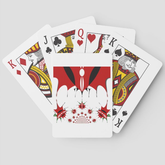 Beautiful Kenya Tapestry: Kenyan Flag Butterfly  Playing Cards (Back)
