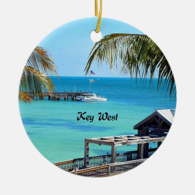 Beautiful Key West Ceramic Ornament (Front)