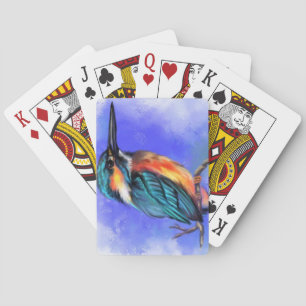 Beautiful Kingfisher Bird Playing Cards