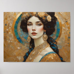Beautiful Klimt inspired Art, Donna of Rome,Gustav Poster