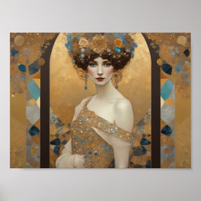 Beautiful Klimt inspired Art, Donna of Rome,Gustav Poster (Front)