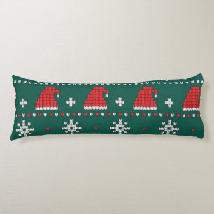 Beautiful knitted christmas pattern body pillow