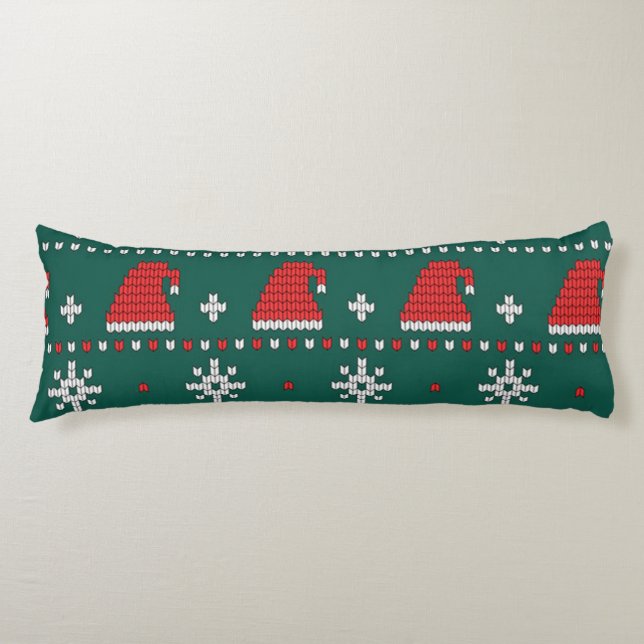 Beautiful knitted christmas pattern body pillow (Front)