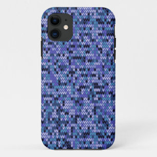 Beautiful , knitting pattern , knitted , blue and iPhone 11 case