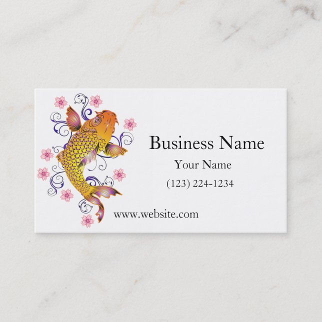Beautiful Koi Business Card (Front)
