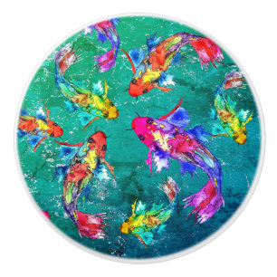 Beautiful Koi Fish Pond Knobs and Pulls
