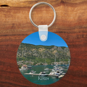 Beautiful Kotor Bay in Montenegro travel Keychain