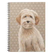 Beautiful Labradoodle Love Dog Paw Painting Print