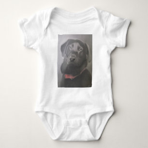 Beautiful Labrador Retriever Drawing Baby Bodysuit