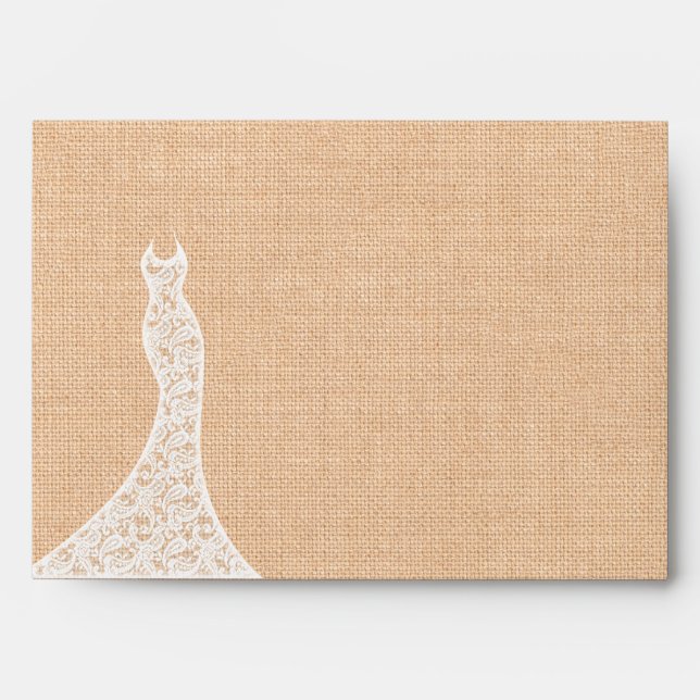 Beautiful Lace Bridal Shower Envelope (Front)