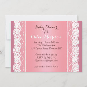Beautiful Lacy Baby Shower Invitation