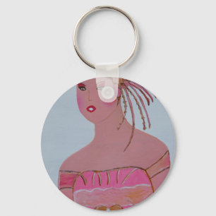 Beautiful Lady 3.JPG Keychain