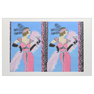 Beautiful lady cotton fabric