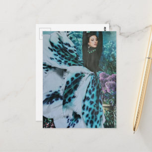 Beautiful Lady Fashion Collage Postcard