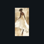 Beautiful Lady in White Dress Aesthetic Canvas Art<br><div class="desc">Transform your living space with the "Beautiful Lady in White Dress Aesthetic Canvas Art." This elegant canvas art piece captures the grace and poise of a woman dressed in a flowing white summer dress, set against a serene beige background. The sophisticated design exudes timeless beauty, making it a perfect addition...</div>