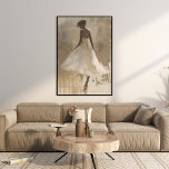 Beautiful Lady in White Dress Aesthetic Wall Art<br><div class="desc">Infuse your space with elegance through the "Beautiful Lady in White Dress Aesthetic Wall Art." This stunning artwork features a graceful woman in a long white summer dress, set against a neutral beige background. The minimalist yet striking composition exudes a sense of serenity and timeless beauty, making it a perfect...</div>