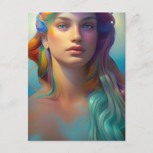 Beautiful Lady of the Sea a Mermaid Postcard (Front)