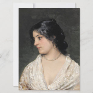 Beautiful Lady with a Pearl Necklace Card