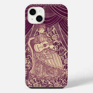 Beautiful lady with guitar iPhone 14 plus case