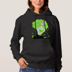 Beautiful lady with roses hoodie