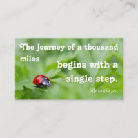 Beautiful ladybug with motivational quote