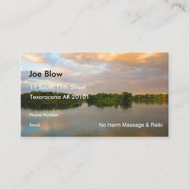 Beautiful Lake at Sunset Appointment Card (Front)