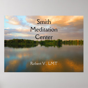 Beautiful Lake at Sunset Poster