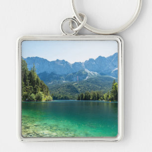 Beautiful Lake Eibsee Bavarian Alps Germany Keychain