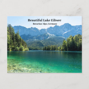 Beautiful Lake Eibsee Bavarian Alps Germany   Postcard