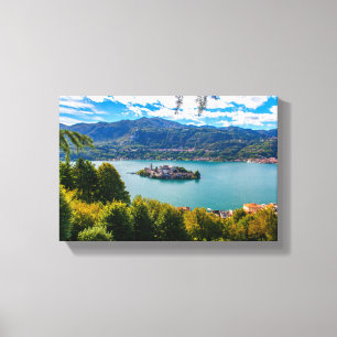 Beautiful Lake Orta, Piemonte, Italy Canvas Print