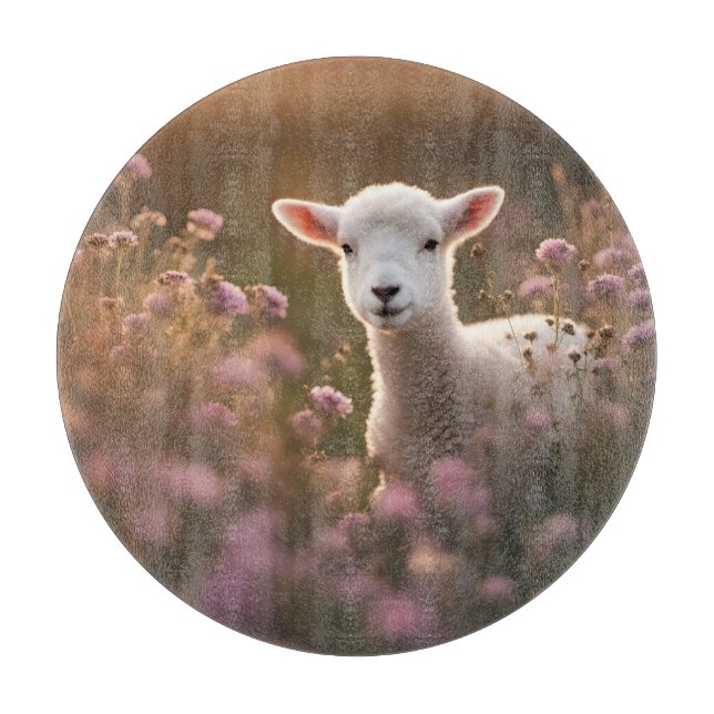 Beautiful Lamb Cutting Board (Front)