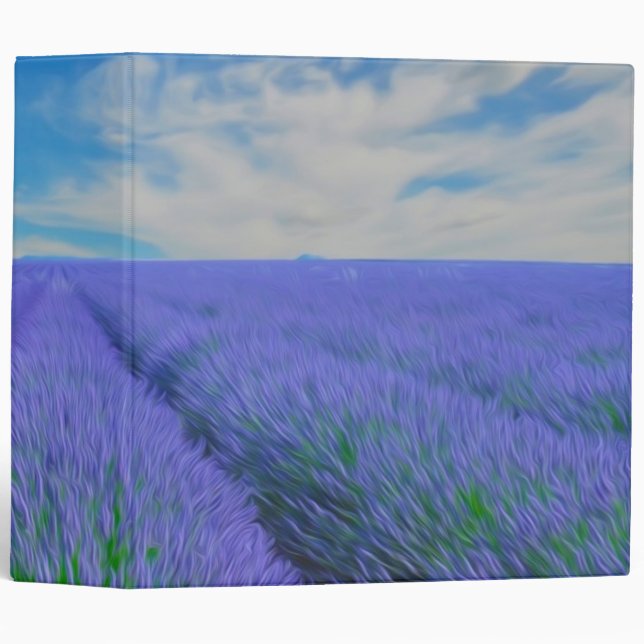 Beautiful landscape of lavender fields binder (Front/Spine)
