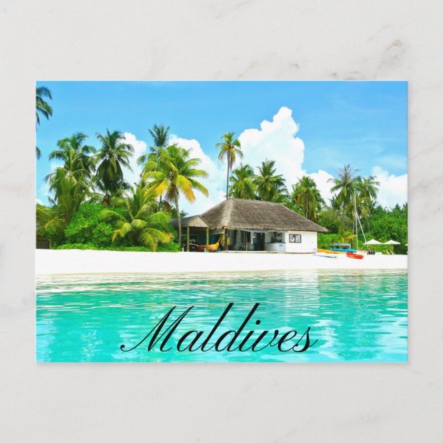 Beautiful Landscape Of Maldives Postcard (Front)