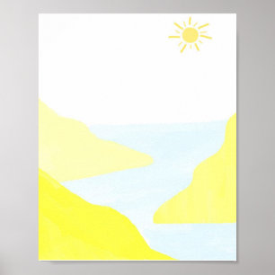 beautiful landscape painting art poster