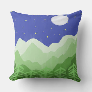 beautiful landscape painting art throw pillow