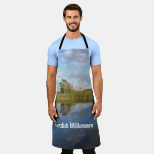 beautiful, landscape, reflection, water, river, apron