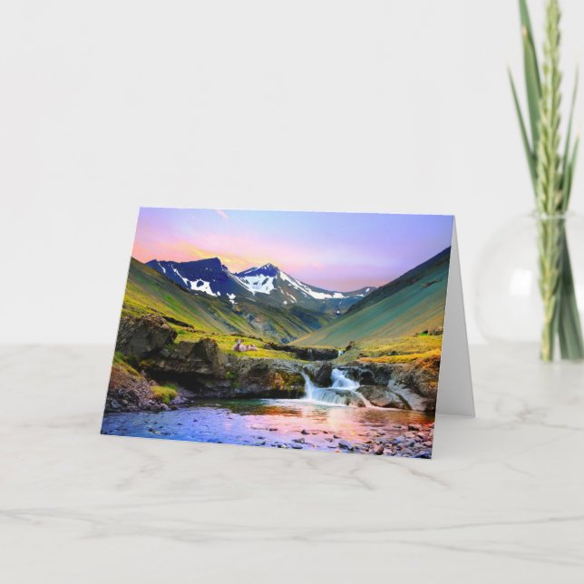 Beautiful Landscape Scenery of Iceland Card (Front)