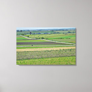 Beautiful Landscape View of a Farm in the Midwest Canvas Print