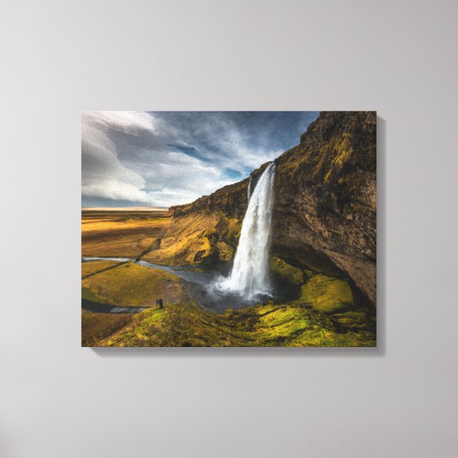 Beautiful Landscape View of Seljalandsfoss Canvas Print (Front)